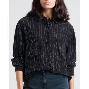 NEW IRO zefiro studded shirt in black